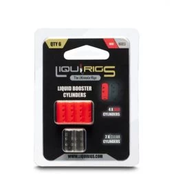 LiquiRigs - Liquid Booster Cylinders -Wilde Visserij Winkel liquid booster cylinder red clear