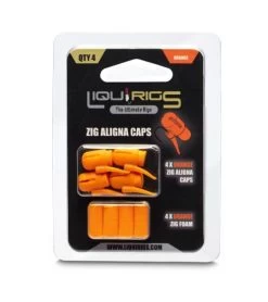 LiquiRigs - Liquid Zig Aligner Caps -Wilde Visserij Winkel liquid zig aligner cap orange