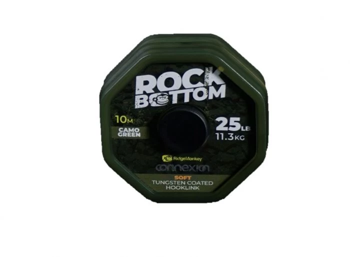 Ridgemonkey - Connexion Rock Bottom Tungsten Semi Stiff Coated Hooklink 2 Ridgemonkey - Connexion Rock Bottom Tungsten Semi Stiff Coated Hooklink - Afbeelding 2